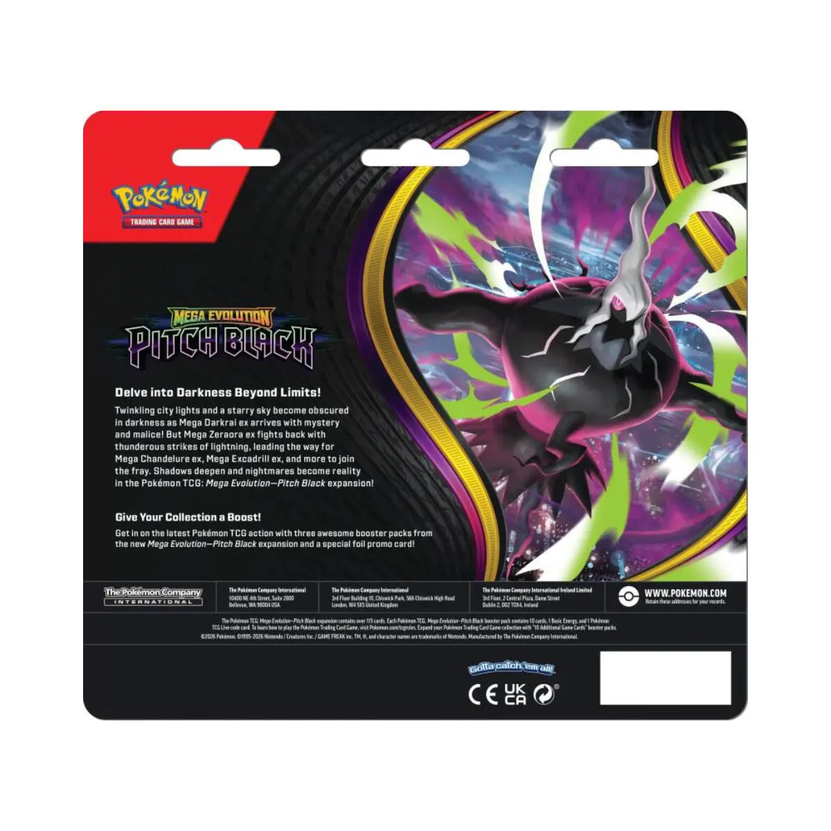 [Pre-Order] Pokémon Pitch Black 3-pack Blister Binacle – ENG